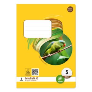Heft LIN5 - A5, 32 Blatt, 80 g/qm, kariert