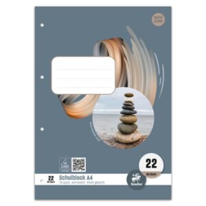 Schulblock LIN22 - A4, 50 Blatt, 70 g/qm, 5mm kariert