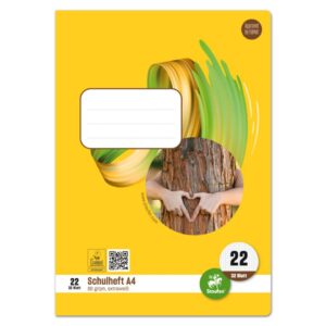 Heft LIN26 - A4 32 Blatt 80g/qm 5mm kariert mit Rand