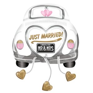 Folienballon Hochzeit Auto Just married - 58 x 79 cm