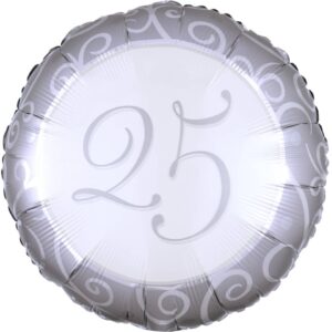 Folienballon Silberhochzeit 25 - Ø 43 cm