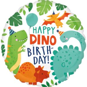 Folienballon Dinosaurier Happy Birthday - Ø 43 cm