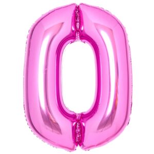 Folienballon XL Zahl 0 - 63 cm, pink