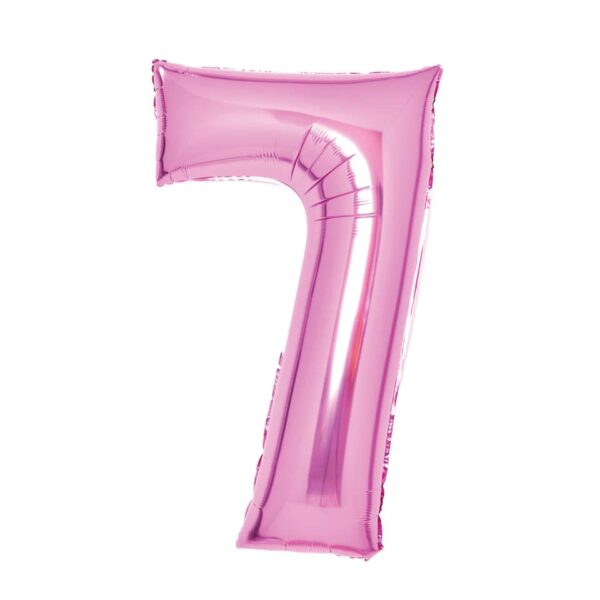 Folienballon XL Zahl 7 - 63 cm, pink
