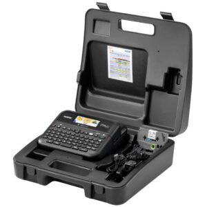 Beschriftungsgerät P-touch D610BT - Farbdisplay und USB-/Bluetooth-Schnittstelle, Hartschalenkoffer, schwarz