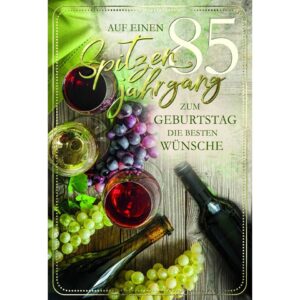 Geburtstagskarte Zahl 85 - inkl. Umschlag
