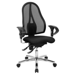 Drehstuhl Sitness 15 - schwarz, Armlehnen, Universalrollen