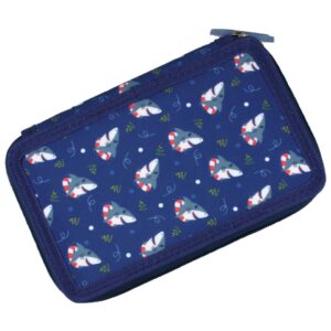 Schüleretui Haie - 3-Fächer, 43-teilig gefüllt