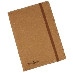 Notizbuch, A5, Recyceltes Leder, braun