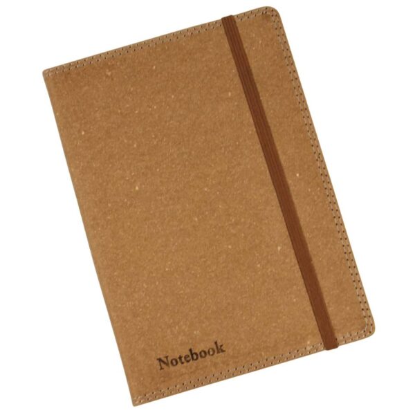 Notizbuch, A5, Recyceltes Leder, braun