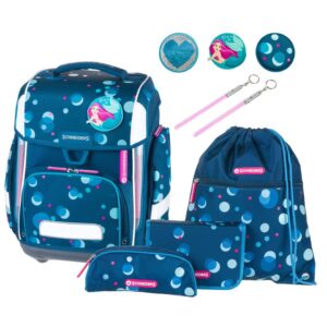 Schultaschenset Ergolite - 9tlg. Polkadot petrol