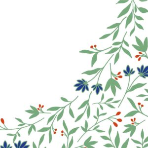 Cocktailservietten Blüten/Blätter - 25 x 25 cm, 20 Stück