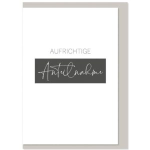 Trauerkarte - inkl. Umschlag