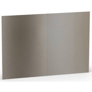 Briefkarte Paperado - A6, 250 g/qm, doppelt, hoch, planliegend, taupe metallic