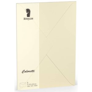 Coloretti Briefumschläge - C5, 5 Stück, creme