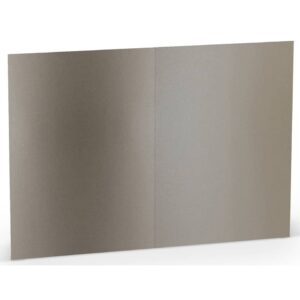 Briefkarte Paperado - B6, 250 g/qm, doppelt, hoch, planliegend, taupe metallic