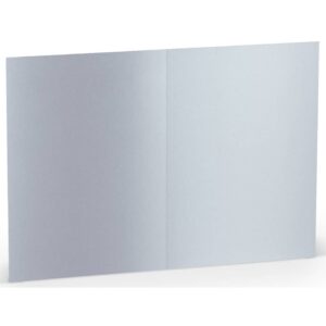 Briefkarte Paperado - A6, 250 g/qm, doppelt, hoch, planliegend, marble white metallic