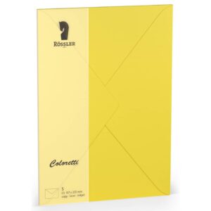 Coloretti Briefumschläge - C5, 5 Stück, goldgelb