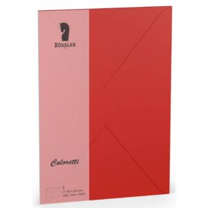Coloretti Briefumschläge - C5, 5 Stück, mohn
