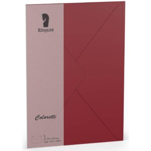 Coloretti Briefumschläge - C5, 5 Stück, rosso