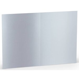 Briefkarte Paperado - B6, 250 g/qm, doppelt, hoch, planliegend, marble white metallic