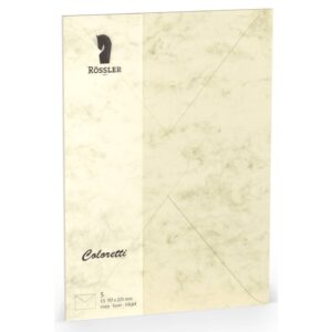 Coloretti Briefumschläge - C5, 5 Stück, chamois marmora