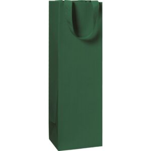 Flaschentragetasche One Colour - 11 x 36 x 10,5 cm, dunkelgrün