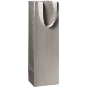 Flaschentragetasche One Colour - 11 x 36 x 10,5 cm, silber