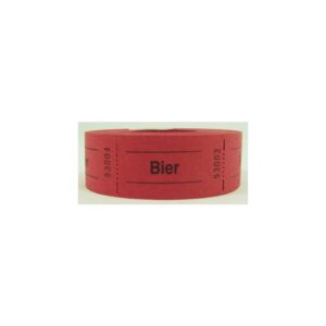 Gutscheinrolle "Bier" rot
