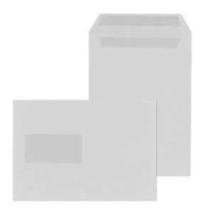 Versandtaschen Recycling - C5, mit Fenster, selbstklebend, 80g/qm, 500 Stück