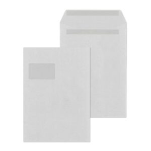 Versandtaschen Recycling - C4, mit Fenster, selbstklebend, 90g/qm, 250 Stück