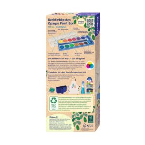 Deckfarbkasten K12® eco - 12 Farben + Deckweiß, weiß/hellblau