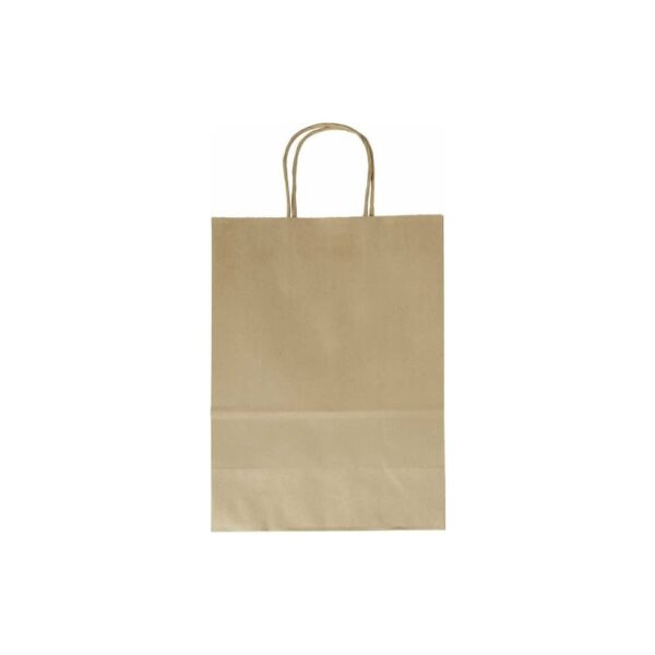 Geschenktragetasche - 18 x 8 x 21 cm, 20 Stück, natur