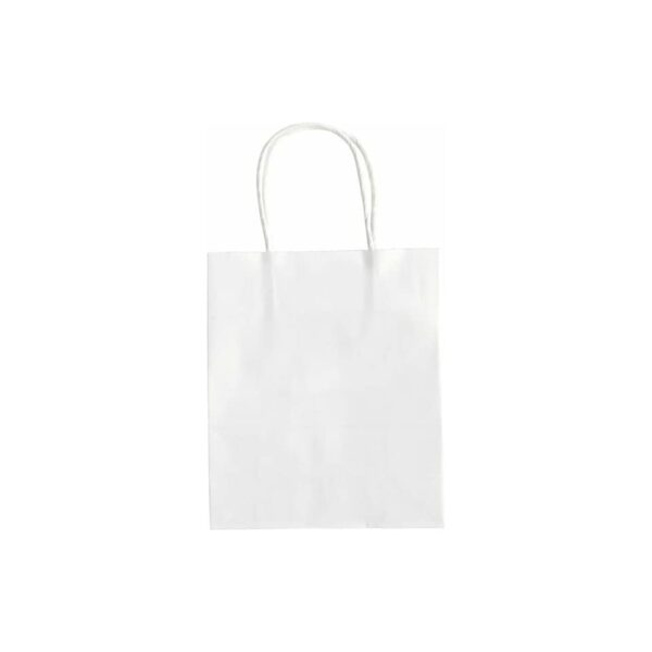 Geschenktragetasche - 18 x 8 x 21 cm, 20 Stück, weiß