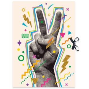 Zeichenmappe Pop Art - A2, 3 Klappen, Verschlussband, Karton