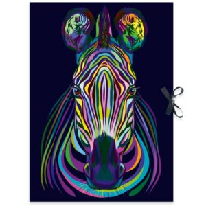 Zeichenmappe Neon - A2, 3 Klappen, Verschlussband, Karton