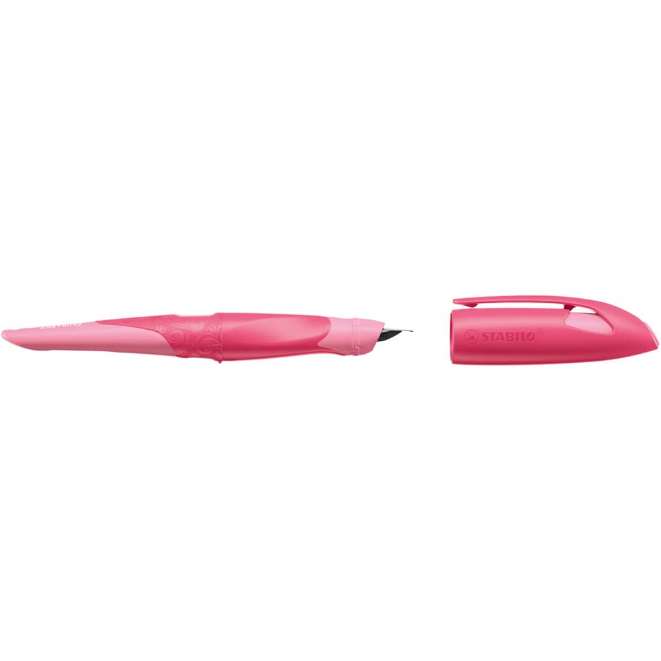 Schulfüller EASYbirdy® - Linkshänder Feder M, rosa, inkl. Patrone