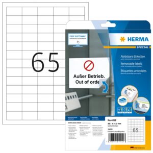 4212 Universaletiketten A4, 38,1 x 21,2 weiß
