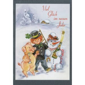 Neujahrskarte - inkl. Umschlag