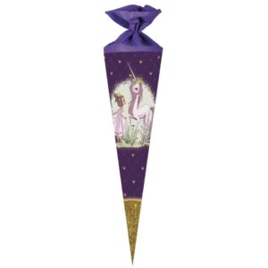 Schultüte Einhorn Prinzessin - rund, 70 cm