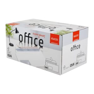 Briefumschlag Office in Shop Box - C5/6, hochweiß, haftklebend, mit Fenster, 80 g/qm, 200 Stück