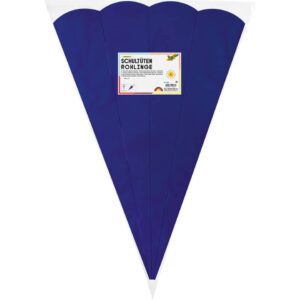 Schultüten Rohling - 68 cm, sechseckig, dunkelblau, 5er Pack