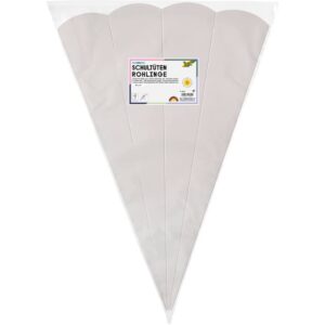 Schultüten Rohling - 68 cm, sechseckig, grau, 5er Pack