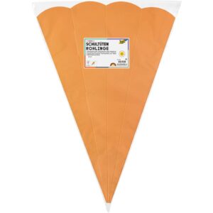 Schultüten Rohling - 68 cm, sechseckig, orange, 5er Pack