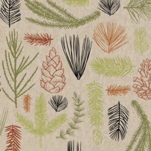 Herbst Lunchservietten Naturals - 33 x 33 cm, 25 Stück