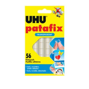 Klebestücke patafix - 52 Stück, transparent, ablösbar