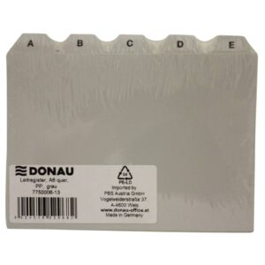 Leitregister, A6 quer, PP, grau