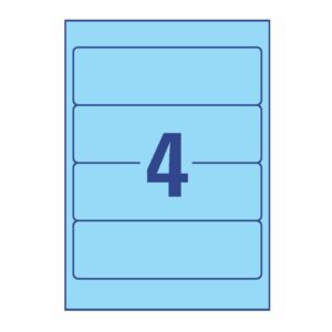 L4767-20 Ordner-Etiketten - breit/kurz, (A4 - 20 Blatt) 80 Stück, blau