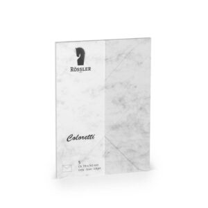 Coloretti Briefumschläge - C6, 5 Stück, grau marmora