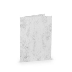Coloretti Doppelkarte - B6 hoch, 5 Stück, grau marmora